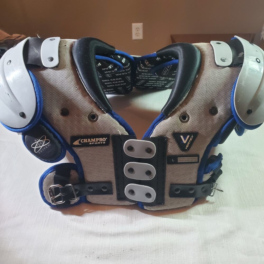 Champro Sports Football Shoulder Pads Gear | Large | 70-95 LBS | 30"-32" Chest
